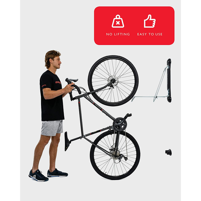 Кріплення для велосипедів Steadyrack-настінне кріплення для гірського велосипеда в якості рішення для зберігання речей у вашому будинку, гаражі або велопарку-2 упаковки (класична стійка)