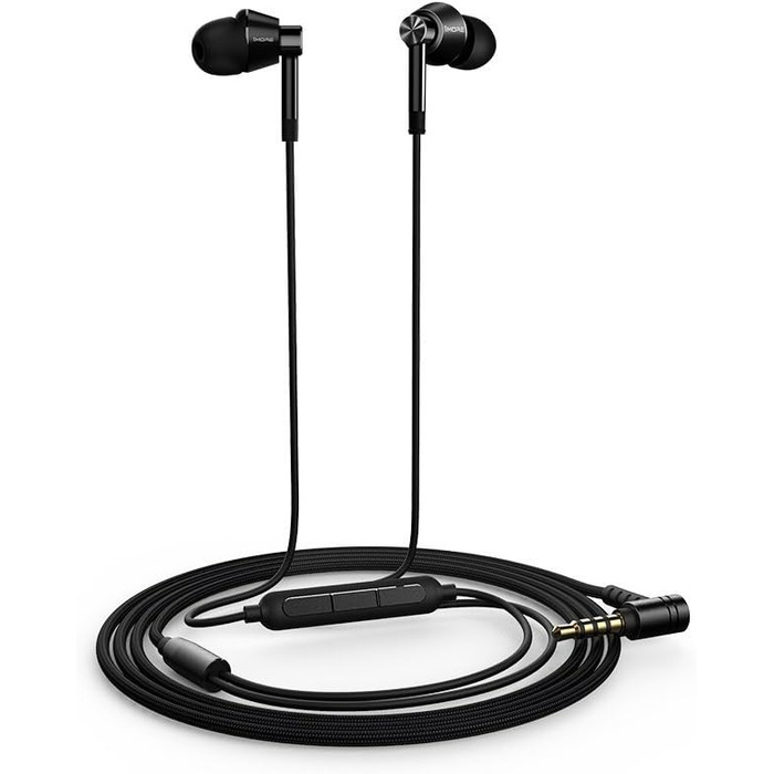 Навушники 1MORE E1010 Quad-Driver Hi-Fi In-Ear з мікрофоном та пультом керування. Сумісні з iOS та Android. Чорний колір.