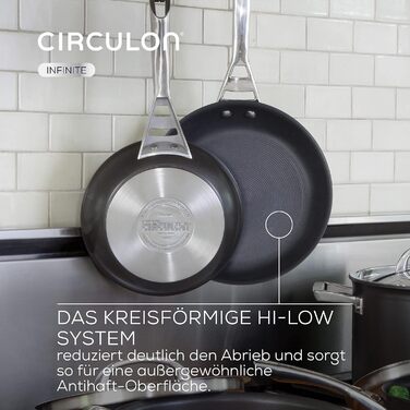Набір каструль Circulon Infinite індукційний 6 предметів - Набір каструль і каструль з антипригарним покриттям з кришками та ручками з нержавіючої сталі, високоякісний посуд, придатний для миття в посудомийній машині, чорний (7 шт. )