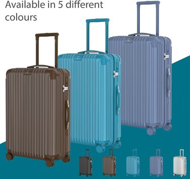 Набір валіз Voyagoux 2 шт. - 40L та 116L, жорсткий корпус, TSA-замок, ABS, 4 колеса 360°, міцний та легкий, рожеве золото та світло-блакитний