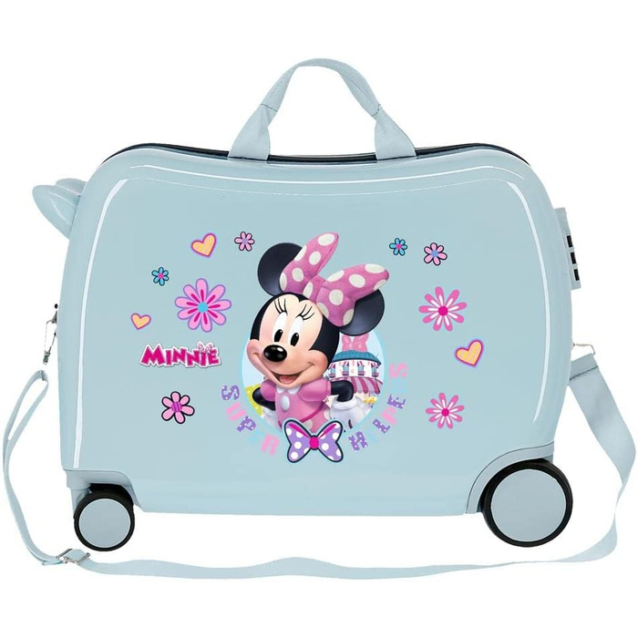 Валіза дитяча Joumma Disney Minnie-Helper, ABS, 4 колеса, комбінована застібка, блакитний, 50x38x20 см