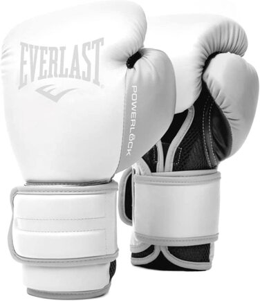 Рукавички унісекс Everlast для дорослих Powerlock 2r Glove (білі, 8 унцій)