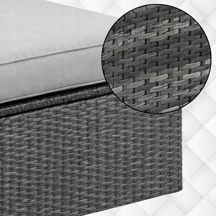 Комплект садових меблів MatMay із пластику, сірий, 4 предмети