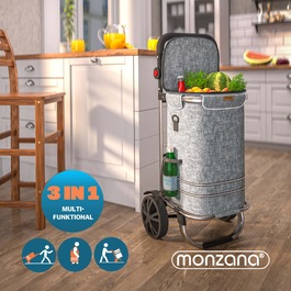 Візок для покупців сірий Alu 56L 31x24x54см
