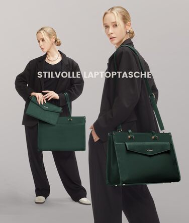 Сумка для ноутбука LOVEVOOK для жінок, 15.6 дюймів, шкіряна, водонепроникна, сумка-шоппер, ділова, для навчання, чорна, бежева, коричнева, темно-зелена