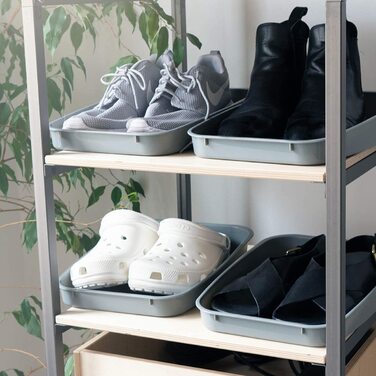 Наварис набір для зберігання взуття для взуття-набір з 6 пластикових лотків для взуття для стелажа для взуття або гарди