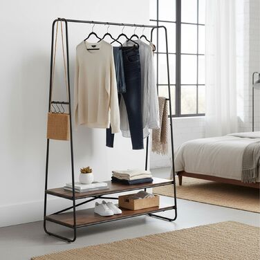 Підставка для одягу Relaxdays з 2 полицями