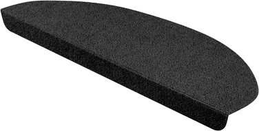 Килимки для сходів StickandShine напівкруглі 15 шт 64х23 см чорні