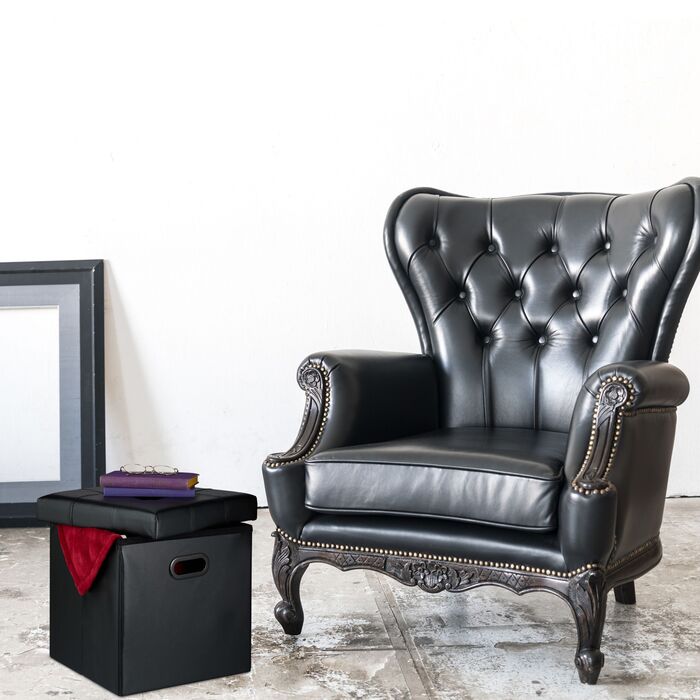 Relaxdays Пуф з Штучної Шкіри