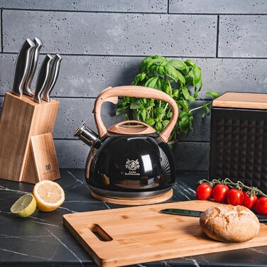 Чайник Karl Hausmann Induktion 3L з автоматичним свистком - нержавіюча сталь, підходить для всіх плит