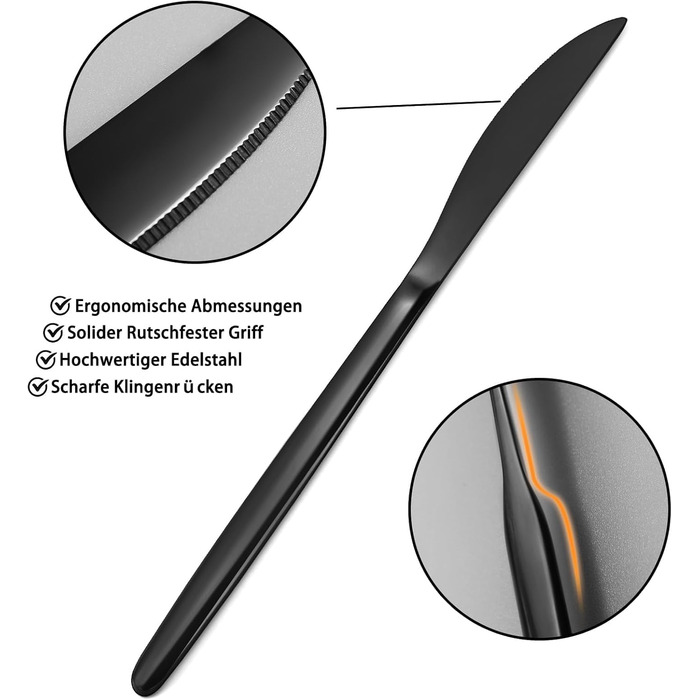 Набір столових приборів на 6 осіб, Targzier, 30 предметів, нержавіюча сталь, кольоровий, для кухні/готелю/ресторану, преміум-якість, придатний для миття в посудомийній машині