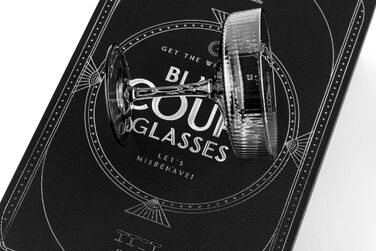 GLASSIQUE CADEAU Набір келихів для коктейлів та шампанського, 4 шт., 200 мл, арт-деко, димчасто-сірий кришталь