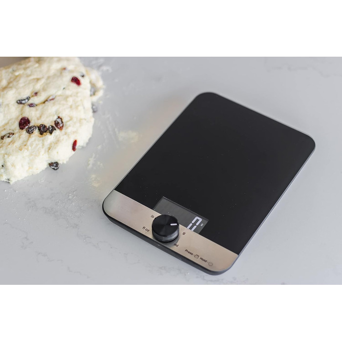 Кухонні ваги KitchenAid, скляна платформа, для сухих та вологих інгредієнтів, до 5000 г, чорний колір