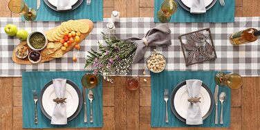 Набір тканинних серветок DII Basic Everyday Gerippte, 6 шт., 33x48 см, блакитний, 100% бавовна