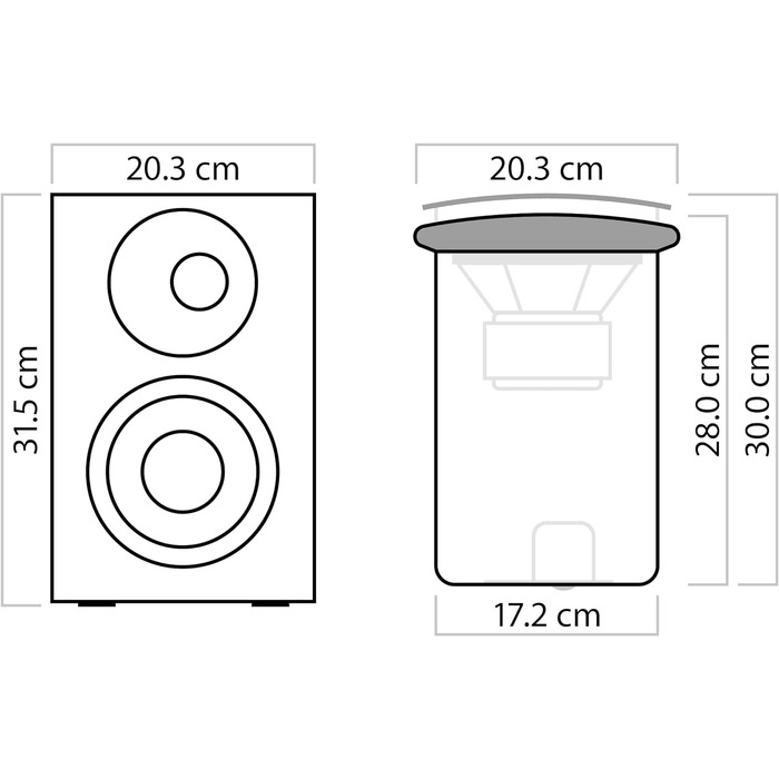 Дипольний динамік Nubert nuVero 30 1 Компактний динамік Домашній кінотеатр і HiFi Зроблено в Німеччині