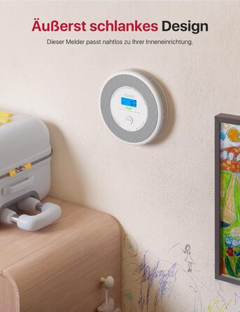 X-Sense XP0A-iR: Детектор диму та CO з голосовим оповіщенням та визначенням місця розташування, Wi-Fi, для 17 кімнат, сумісний з X-Sense Home Security App, набір 2 шт.