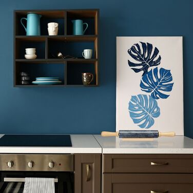 Дерев'яний каток для тіста Relaxdays з мармуровим покриттям