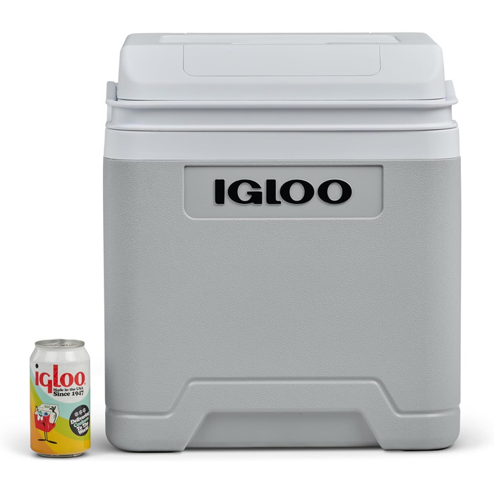 IGLOO IE27 - Електрична холодильна сумка/міні-холодильник 27л, 12/230V для авто, човна та відпочинку (сірий)