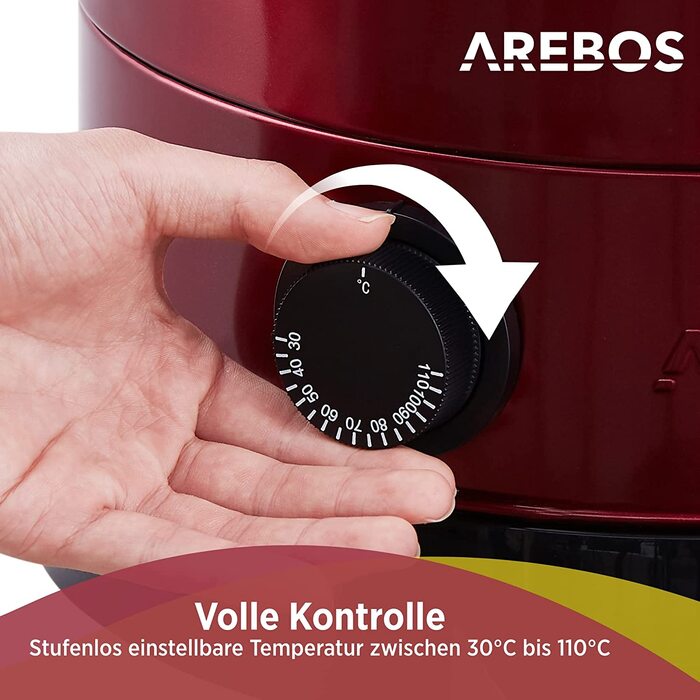Електричний глінтвейнер Arebos 950 Вт | Дозатор гарячих напоїв, 6,8 л | З піддоном, краном, термостатом та захистом від перегріву | Регулювання температури 30-110°C