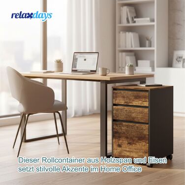 Контейнер Relaxdays на коліщатках з 3 висувними ящиками