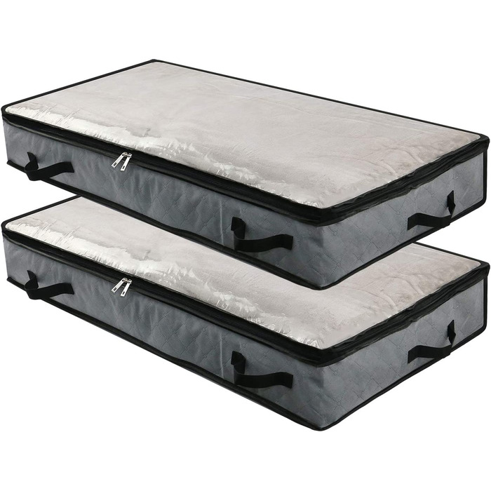 Сумки для зберігання під ліжком Omygarden 2 шт 100x50x15 см сірі