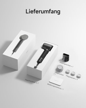 Фен для волосся Laifen Neo Special Starlight: безщітковий мотор 110 000 об/хв, іонізація 200 млн негативних іонів, інтелектуальний контроль температури, 2 магнітні насадки