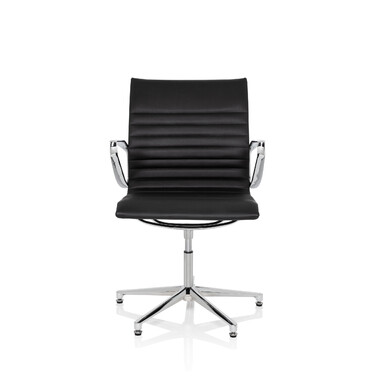 Крісло для конференцій / Крісло для відвідувачів PARIBA V IV Leather Black HJH OFFICE