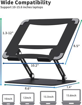 Підставка для ноутбука на стіл Soundance, регульована висота, чорний