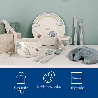 Набір дитячого столового прибору Villeroy & Boch Boho Kids (4 шт.) з нержавіючої сталі, сріблясто-платиновий, для миття в посудомийній машині