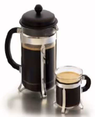 Кавник френч-прес Bodum Caffettiera, 1 л, чорний (1918-01), Чорний, 1000