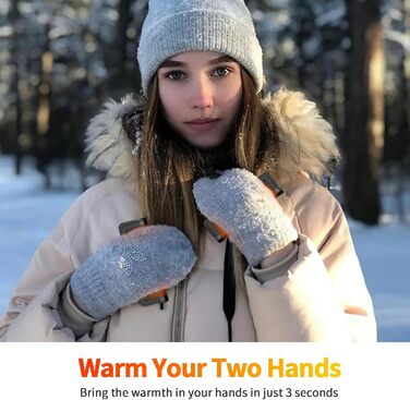 Електричні грілки для рук 2 шт. - USB, багаторазові, 3 режими нагріву, для дітей та жінок, чорний