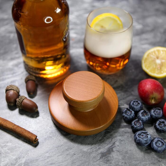 Набір для копчення віскі та бурбону Cocktail з ліхтариком, 6 смаків дерев'яної тріски (апельсин, кориця, імбир, вишня, лічі, гікорі) - ідеальний подарунок на ювілей або день народження