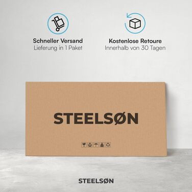 Скриня для саду STEELSØN Dorado 600л, металева оцинкована, водонепроникна, антрацит, з замком та відкидною кришкою - для саду, балкону, тераси 120x62x63 см