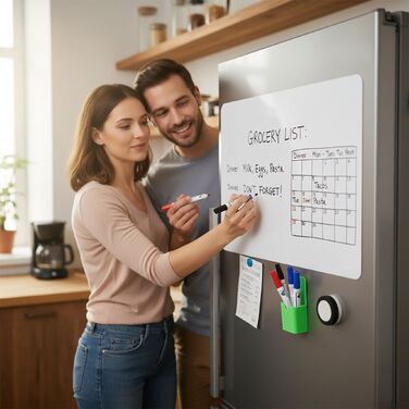 Дошка для письма на магнітній плівці Relaxdays з аксесуарами