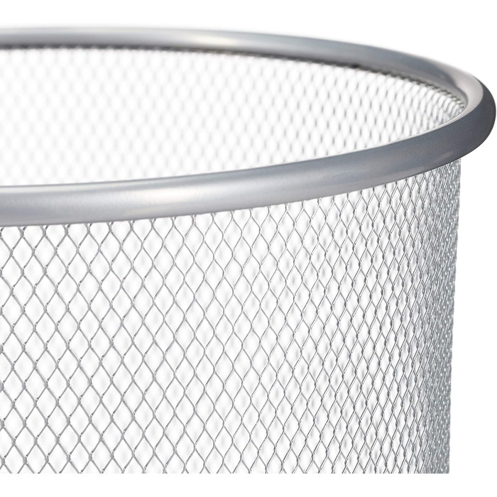 Релакс-підставка металева, круглий тримач парасольки з плетеного виробу, тримач жердини універсальний, 26см Ø, висотою 50см, (срібло)