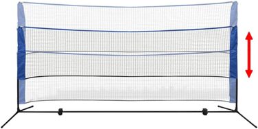 Волейбольна сітка VidaXL для бадмінтону з 3 кульками 300 / 500x155 см 500 х 72 см
