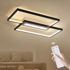 Світлодіодний стельовий світильник Epochglo круглий, дерево 24W 4000K, Ø30см (45W dimmable - подвійна рамка)