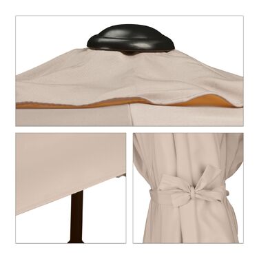 Relaxdays Подвійний парасоль від сонця 460 x 270 см