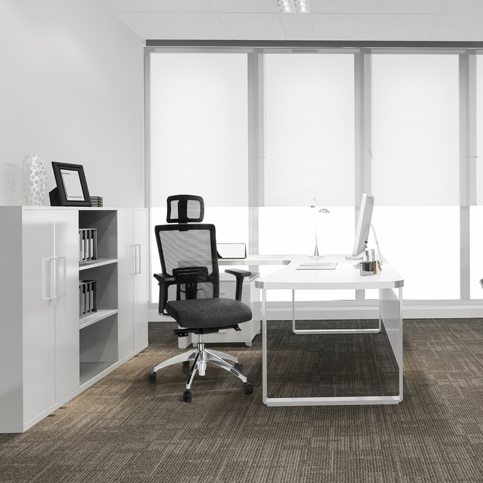 Офісне крісло / виконавче крісло ASTRA LUX сітка сіра/чорна hjh OFFICE