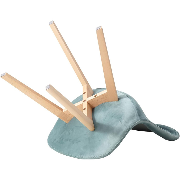 Набір обідніх стільців 6 шт., масивні дерев'яні ніжки, знімні подушки, кухонні стільці, сучасний дизайн. (6 стільців, 8 стільців, гусячий пух, зелений)