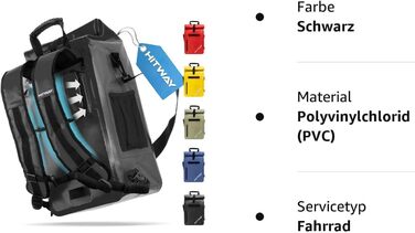 В1 Pannier-29 - підходить як сумка через плече - сумка-багажник -рюкзаки для велопрогулянок -100 водонепроникність - світловідбиваюча панель 3M (L, чорна), 3