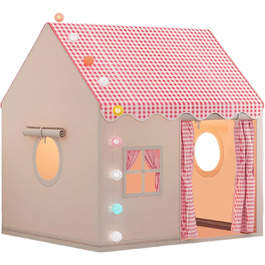 Дитячий намет-халапа для гри в приміщенні | Халапа-замок для дітей, великий намет для ігор вдома, міцна конструкція, червоний колір