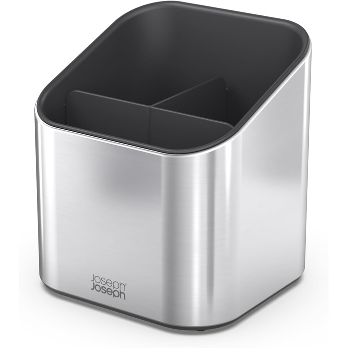 Підставка для кухонного інвентарю Joseph Joseph з нержавіючої сталі, сірого кольору, з роздільником та протиковзкими ніжками