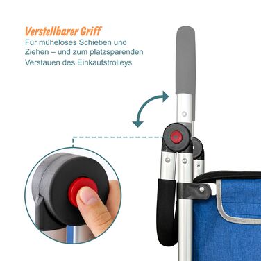 Складаний візок для покупок Relaxdays, об'єм 45 л