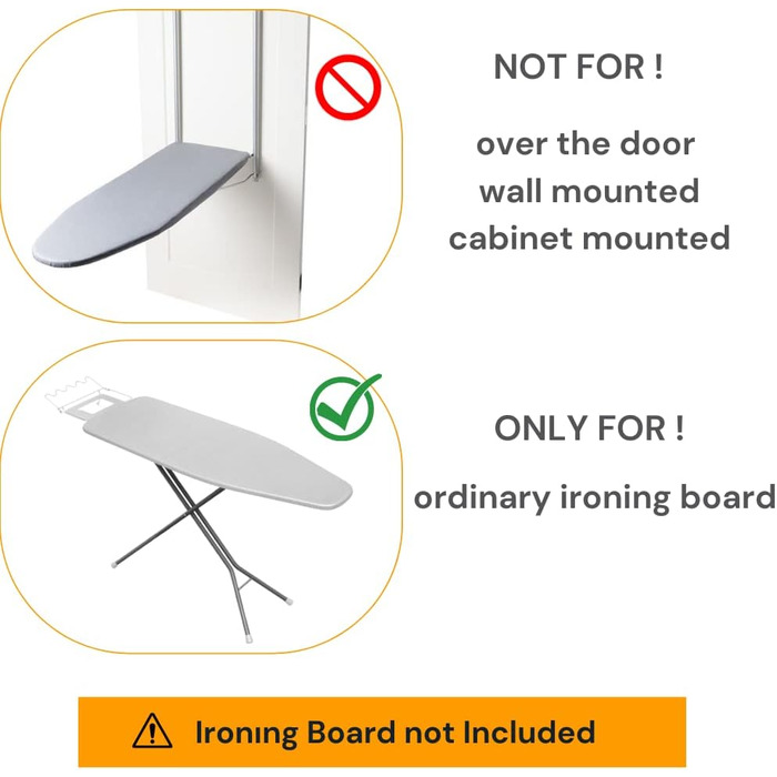 SAVUK Глянець для прасувальної дошки з силіконовим покриттям, 4 шари, 38.1 x 137.2 см, міцне покриття, з відбиттям тепла, еластичний край