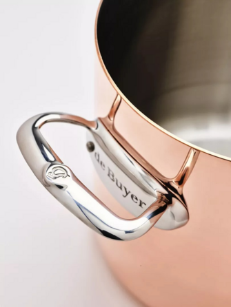 De Buyer Prima Matera 28 cm / 8L Copper Induction Stockpot with Lid (6242.28)