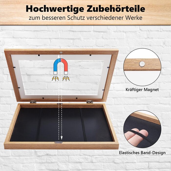 Рамки для дитячих малюнків A4 Kromapolis (2 шт.) з екологічного MDF, дерев'яного кольору