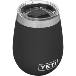 Термокружка YETI Rambler, нержавіюча сталь, з кришкою MagSlider, чорна, 10 oz (296 мл)