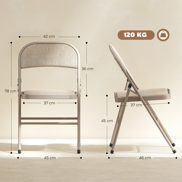 Набір з 2 складаних стільців, портативні офісні стільці, металеві ніжки, стілець для офісу, рецепції, зони очікування, 