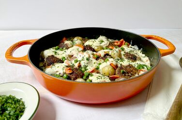 Сковорода чавунна Le Creuset Signature, 27.9 см, колір Flamme 11